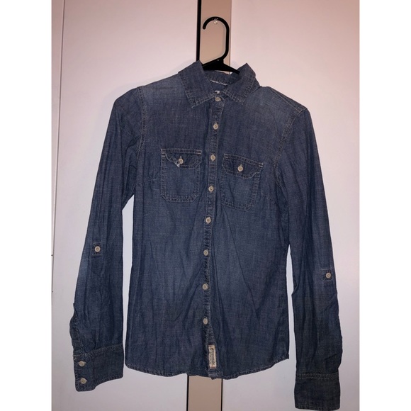 Aeropostale Tops - AEROPOSTALE Chambray Denim Button Up Aeropostale Tops - AEROPOSTALE Chambray Denim Button Up
